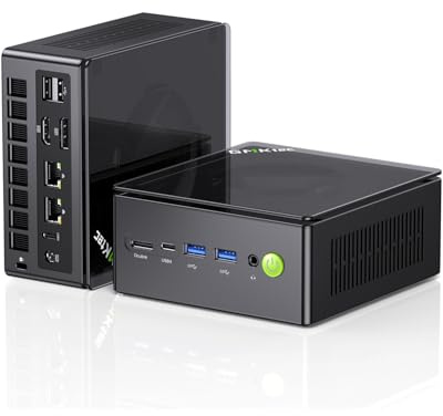 GMKtec AMD Ryzen 7 Mini Gaming PC 8845HS(8C/16T, up to 5.1GHz) K8 Plus 32GB DDR5 RAM 1TB PCIE NVME SSD, Desktop PC Oculink/Dual NIC 2.5G/WIFI 6/BT5.2/HDMI 2.1/USB4/USB3.2*2*+USB2.0*2.Mini Computer
