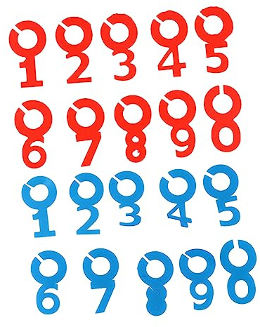 DECHOUS 20pcs Silicone Number Wine Bottle Markers Glass Identifiers for Party Banquet Dining Table Identification