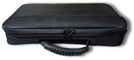 WUQIMUSC Black Oboe Case Außergewöhnlich leicht und robust, ausgestattet mit einer Tasche für Oboe Teile Schutz und einem roten Innenraum
