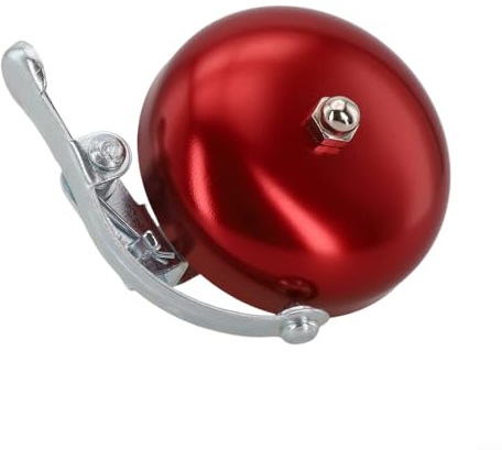 Leichte Retro-Fahrradklingel aus Aluminium mit hohem Volumenring, geeignet für alle Fahrräder (rot)