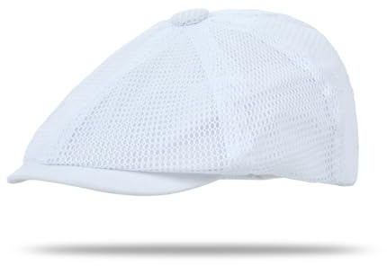 YAMEE Barett Herren Sommer Atmungsaktiver Mesh,Baskenmützen Damen Sonnenschutz,Schiebermütze Herren Elastisch Verstellbar,Newsboy Cap Herren Leicht Retro,Flat Cap Unisex Outdoor Mode Freizeit