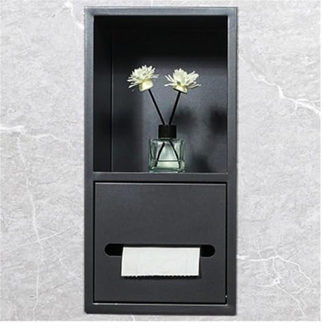 Étagère de douche encastrable en acier inoxydable - Rangement de salle de bain intégré pour shampooing et articles de toilette - Moderne gain de place pour douches et baignoires