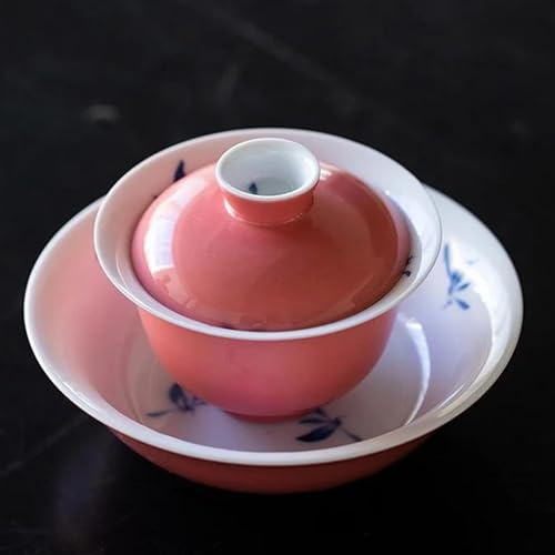Service Set Théière Kung Fu Soupière En Céramique Peinte À La Main Orchidée Bol Couvert Sancai Tasse Thé 150ml Services A Thé Portables