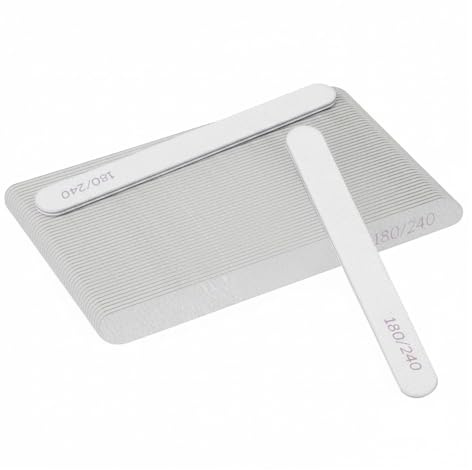 50 PCS Nail Files 180/240 Grit Nail Files for Natural Nails Acrylic and Gel Nails, Double Sided Emery Boards for Nails, Reusable Fingernail Files for Home and Salon Use