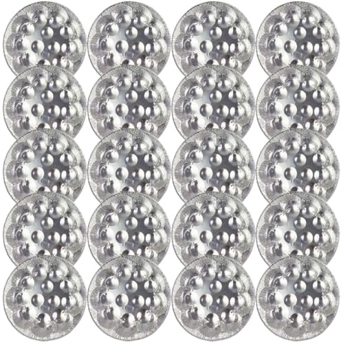 LIFKOME Piatti di Lumache in Carta Stagnola a 12 Fori Set da 20 Pezzi Scanalature Anti-Scivolo Padelle Resistenti per Cottura e Barbecue per Uso Domestico Picnic e Ristoranti