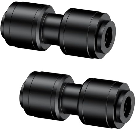 Pawfly 15 Pcs Quick Connect 0.64 CM Drip Irrigation Coupling Connectors, Push-to-Fit 2-Way Coupling Fittings, Universal Straight Fittings for 0.64 CM Irrigation Tubing, Anti-Leak Drip Irrigation Parts