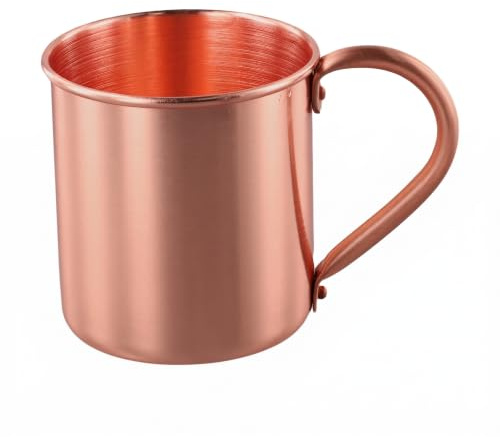 Tazza in Rame Puro da 450 ml per Birra e Caffè, Bicchiere con Manico per Cocktail e Tè, Design Elegante per Campeggio, Bevande Fredde e Uso Quotidiano, Colore Oro