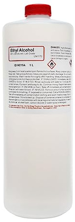 ALDON Innovating Science Laboratory-Grade Denatured Ethyl Alcohol, 95%, 1L (33.8 Ounces) - Not for Use on Body or Skin
