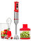 Mellerware - Mixeur plongeant Spiro! 1000W | Blender Multifonction 3en1, Hachoir, Émulsifiant, Mélanger | Vitesse réglable | TURBO | Acier inoxydable | Anti-éclaboussures | 3 accessoires | Rouge