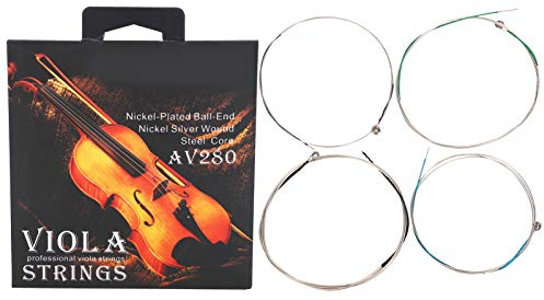Bratschensaiten-Set, 4 Stück Universal Violasaiten aus professionellem Stahl für 14-16 Zoll Instrumente (E A D G)