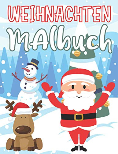 Weihnachten Malbuch: Malblock Für Kinder 4-8 Jahre
