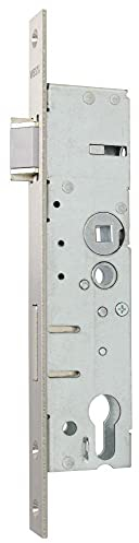 Einsteckschloss DIN links/rechts 8mm Vierkant - Dornmaß: 27, Schlossstulp: Flachstulp, Ausführung: PZ gelocht - 011002700426 erial/Oberflächen: Edelstahl V2A matt gebürstet, Produ