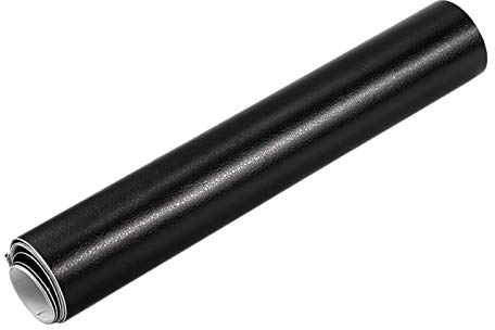 Leather Wrap Car Interior Wrap Leather Grain Vinylcar Interior Sticker Decor Furniture DIY Film Wrap Black 11.8 X 78.7In