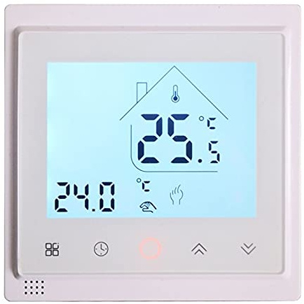 AC603H WLAN Smart Thermostat CALORIQUE - für elektrische Fußbodenheizung, programmierbar, 16A, App-Steuerung, kompatibel mit Alexa & Google Assistant, Tuya