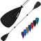 ALPIDEX 2 in 1 Paddel SUP Kajak Verstellbar Leicht Doppelpaddel Teleskoppaddel 160-207cm Aluminium Stechpaddel Stand Up Paddle Board Kajakfahren, Farbe:schwarz