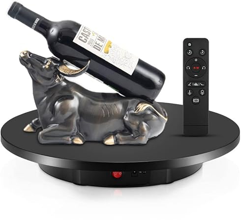Aomdom Piatto Girevole Elettrico con Batteria Ricaricabile, 100KG 42CM Base Girevole Elettrica a 360 Gradi, Espositore Girevole Elettric con Velocità Regolabile per Esposizione Prodotti
