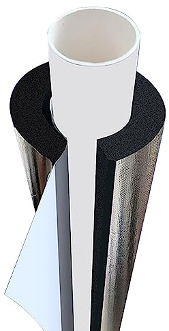 NUACOS Schaumstoff-Rohrisolierung, Frostschutz Isolierrohr Für Den Außenbereich, Frostschutz Isolierschlauch Aus Aluminiumfolie, ID 22-114mm, Dicke 20mm/30mm, Länge 950mm,30mm/1.18in,76mm/2.99in