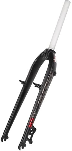 Forcella Rigida Da 26/27,5 Per MTB 1-1/8 Forcella Per Mountain Bike In Lega Di Alluminio Freno A Disco/V Sgancio Rapido Forcella Hard Anteriore Per Bicicletta ( Color : Black and red , Size : 26/27.5