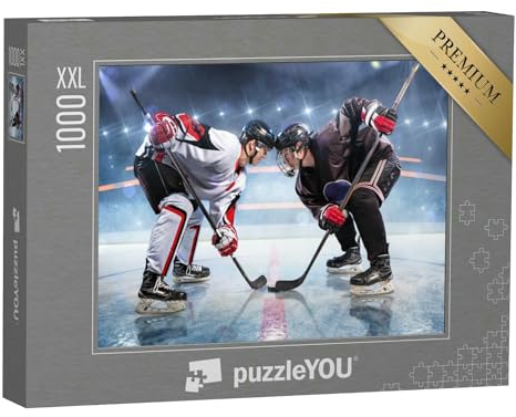 Puzzle 1000 Teile XXL „Eishockeyspieler, voll konzentriert“ – aus der Puzzle-Kollektion Sport, Menschen, Eishockey