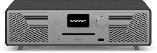 sonoro MEISTERSTÜCK (Gen.2) Chaîne Hi-FI (Airplay, Chromecast, Spotify, Tidal, FM, Dab+, USB) Graphite