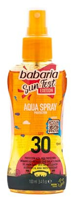 Babaria - Spray Solar Bifásico SPF30 Aqua Edición Limitada - 100ml | Protector y Acelerador de Bronceado |Resistente al Agua | Apto para Toda la Familia | Protección UVA/UVB
