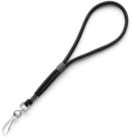 trage.band® Correa corta ajustable para muñeca con gancho de resorte, color negro