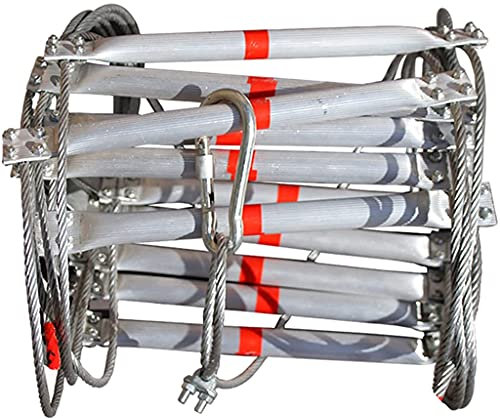 Rope Ladder,Safety Ladder Emergency Escape Ladder, Aluminum Fire Escape Ladder for Fire/Sier/30M/98.4Ft