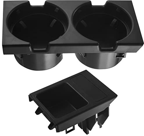 Swiixxer Auto Mittel Konsole Wasser Getränke Halter Getränke Flaschen Halter Münz Tablett Für 3 Serie E46 318I 320I 98-06 51168217953 Schwarz