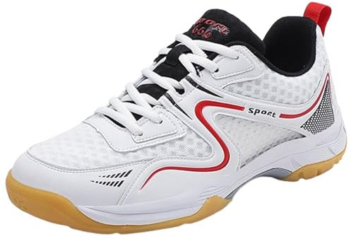 Fooceoute Badmintonschuhe,Atmungsaktiv Badminton Schuhe,Badmintonschuhe für Damen,Tischtennis Schuhe Herren,Leichte Tischtennisschuhe,Weich und atmungsaktiv,für Diverse Indoor-Sportarten