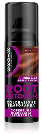 Syoss Root Retouch Temporäre Coloration Spray Rot 120 ml, Retusche für weißes Haar und Nachwachsen, resistent gegen Regen und Schweiß, für bis zu 40 Anwendungen