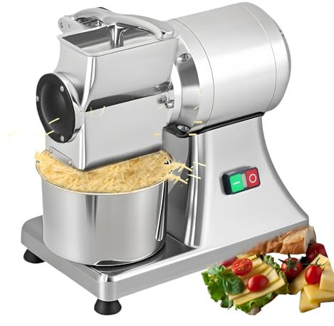 Glowdora Râpe À Fromage Électrique Professionnelle, Broyeur À Fromage Multifonction 550 W, Broyeur Électrique en Acier Inoxydable, Idéal pour Moudre Le Fromage Et La Chapelure