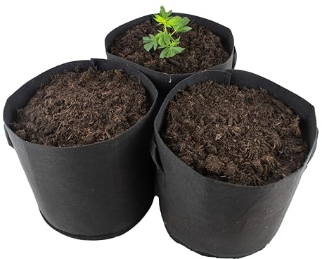 3er-Set Pflanzsäcke aus Vliesstoff, 20L für Cannabis, Tomaten, Kartoffeln