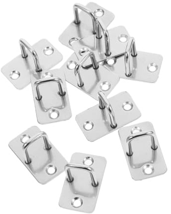 Alipis Cabinet Door Lock with Stainless Steel Eye Plate Hooks Electric Lock System for Secure Drawer and Storage Box 10pcs Suitable for Furniture and Mailbox Security