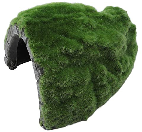 Generic Akvarium Hartsdekoration Reptil Gömställe Grotta, Icke-giftigt Säkert Material, Dubbelfunktion Basking Plattform och Skydd, 5,5x4,7 Tum för Sköldpaddor