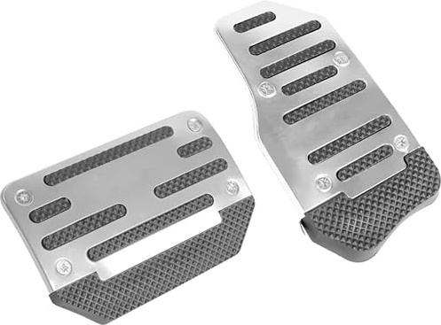 Auto Pedal Set für Honda CRV 2017-2021, Auto-Anti-Rutsch-Fußpedal Auto Pedale Abdeckung Aluminiumlegierung Gummi Pedal,Silver-Automatic