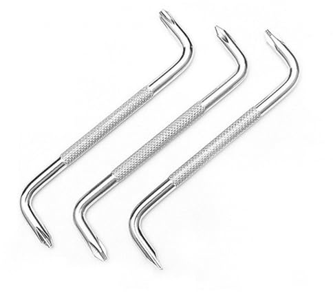 Juego de 3 destornilladores de desplazamiento, destornillador de doble cabeza en forma de Z con Philips magnético y cabeza plana