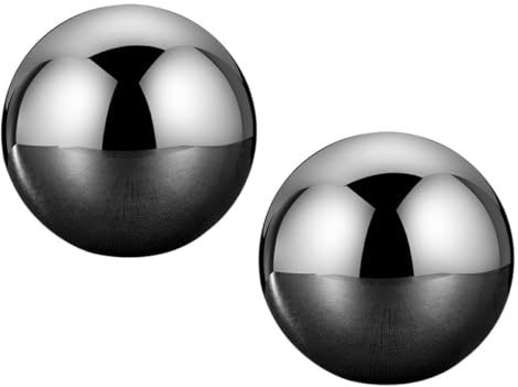 iplusmile Piedras de Hielo de Acero Inoxidable 304 Bolas de Enfriamiento de 55 MM Set de 2 Unidades para Whisky y Vino Enfriador Rápido Reutilizable para Bebidas y Cocteles