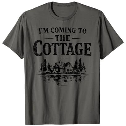 Romance Hockey Paar Männer Frauen I'm Coming to The Cottage T-Shirt