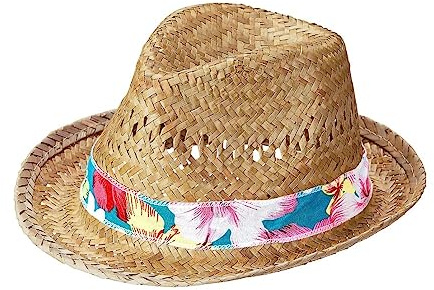 W WIDMANN MILANO Party Fashion - Strohhut Beach Boys | Sunnyboy Hut für Malle, Strandpartys, Karneval und Mottoparty