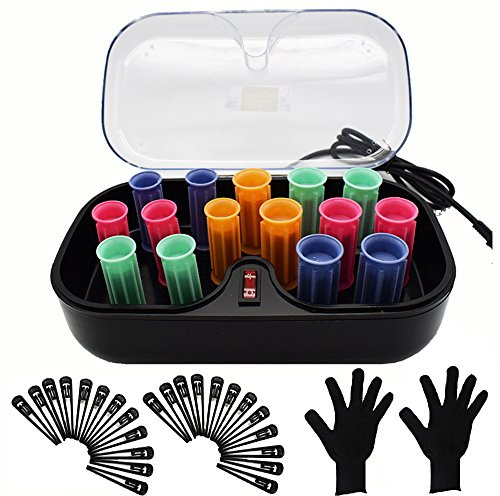 15pcs/lot Arrow Electronic Hot Rollers Set + Gloves, for Long Medium Short Hair Travel Hair Roller with Clips Electric Heating Pear Hair Ceramic Hot Harmless Hair Curlers Set Hair Sticks Tube Dry
