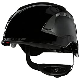 3M SecureFit X5500 Safety Helmet, Vented, CE, Black, X5512V-CE