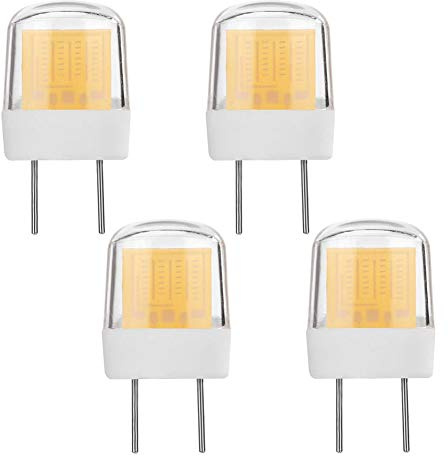 Lxcom Lighting G8 LED Bulb Dimmable 5W Light Bulbs 40W Halogen Bulb Replacement Warm White 3000K T4 JCD Type G8 Bi-Pin Base for Kitchen Under Cabinet Counter Lighting, AC110V(4 Pack)