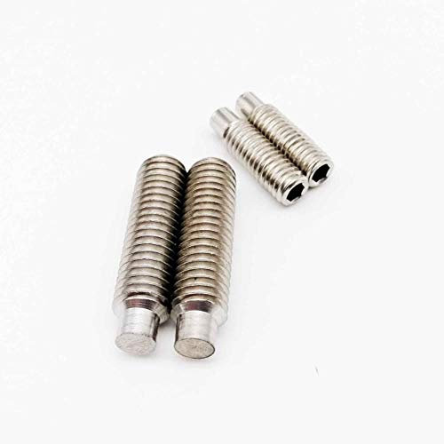 50X M2.5 M3 M4 M5M6 DIN915 304 Acier inoxydable 304 Vis de pression à six pans creux de qualité noire 12,9 avec boulon d'extrémité convexe Grub à pointe de chien, acier inoxydable 304, M2,5
