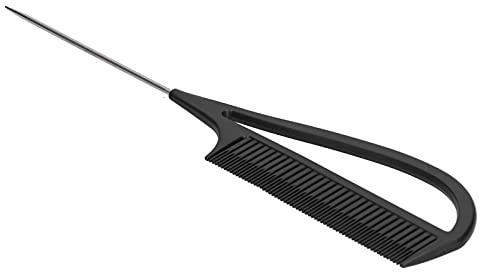 Pintail Comb, Hair Highlighting Tail Comb Handheld Potable for Home Use for Hair Salon for Women(black)