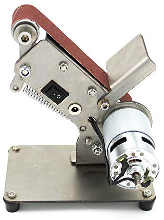 Mini lijadora de banda eléctrica, 300 W, 7 marchas, pulidora de bordes afilados, lijadora de ángulo fijo, hoja de escritorio vertical (motor 795)