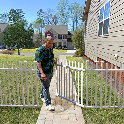 Zippity Outdoor Products Burbank ZP19071 Portail de clôture en Vinyle, 104,1 cm H x 151,1 cm L, Blanc