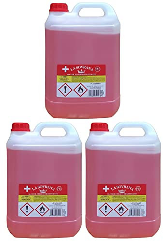 Alcool Denaturato 94° Etilico confezione da 3 x 5 LA SOVRANA