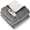 CURECURE Electric Blanket Heated Throw 130 x 180cm Soft Flannel with 4 Heating Levels & 9 Hours Auto Off, Fast & Evenly Heating, Machine Washable & Home Office Use, Light Gray