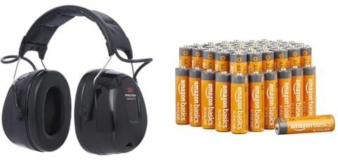 3M PELTOR HRXS220A WorkTunes Pro FM Radio Gehörschutz & Amazon Basics AA-Alkalisch-Batterien, leistungsstark, 1,5 V, 48er-Pack (Aussehen kann variieren)