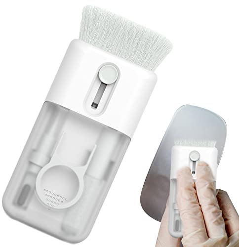 Nettoyeur de clavier, outil de nettoyage de clavier d'ordinateur 6 en 1 à 360 °, outils de nettoyage multifonctions portables, kit de nettoyage de clavier avec lingettes d'écran, kit de nettoyage de